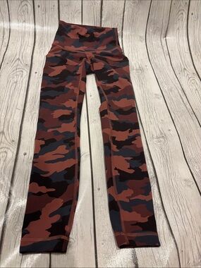 lululemon athletica Rust Multi Camo High-Rise Leggings size 0